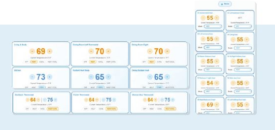 Climate Control control screens